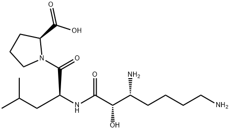3,7-diamino-2-hydroxyheptanoyl-leucyl-proline Struktur