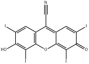 4,5-DIIODO-9-CYANO-3-HYDROXY-6-FLUORONE Structure