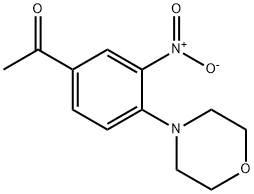 1-(4-MORPHOLINO-3-NITROPHENYL)-1-ETHANONE 化学構造式