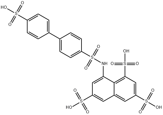 8-(((4'-Sulfo(1,1'-biphenyl)-4-yl)sulfonyl)amino)-1,3,6-naphthalenetrisulfonic acid Struktur