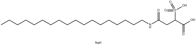 4-(十八烷氨基)-4-氧代-2-磺酸基-丁酸二钠盐, 14481-60-8, 结构式