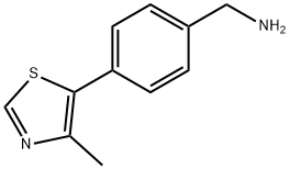 (4-(4-メチルチアゾール-5-イル)フェニル)メタンアミン 化学構造式