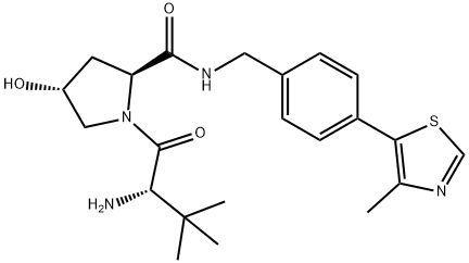 (2S,4R)-1-((S)-2-amino-3,3-dimethylbutanoyl)-4-hydroxy-N-(4-(4-methylthiazol-5-yl)benzyl)pyrrolidine-2-carboxamide Structure