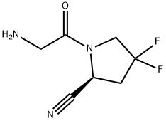 (S)-1-(2-aminoacetyl)-4,4-difluoropyrrolidine-2-carbonitrile Struktur