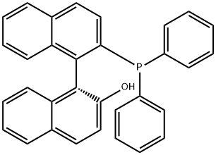 (S)-(-)-Diphenylphosphino-2"-hydroxy-1,1"-binaphthyl 化学構造式