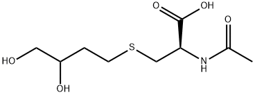 N-乙酰-S-(3,4-二羟基丁基)-L-半胱氨酸, 144889-50-9, 结构式