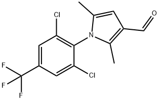 1-[2,6-DICHLORO-4-(TRIFLUOROMETHYL)PHENYL]-2,5-DIMETHYL-1H-PYRROLE-3-CARBALDEHYDE Struktur