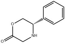 (5S)-3,4,5,6-四氢-5-苯基-4(H)-1,4-恶嗪-2-酮 结构式