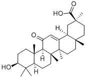 (18α,20S)-3β-ヒドロキシ-11-オキソ-5α-オレアナ-12-エン-29-酸 化学構造式