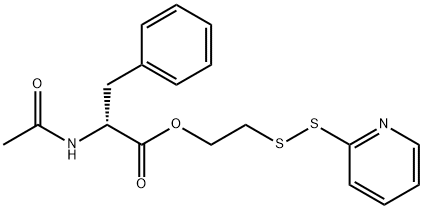 2-(N'-acetylphenylalanyl)hydroxyethyl-2'-pyridyl disulfide Struktur