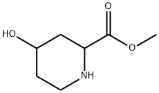 4-ヒドロキシピペリジン-2-カルボン酸メチル 化学構造式