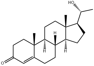 (20R)-20-ヒドロキシプレグナ-4-エン-3-オン 化学構造式