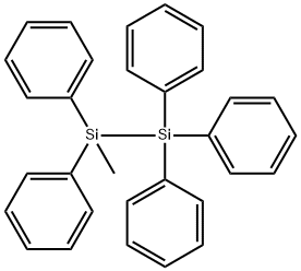 1-メチル-1,1,2,2,2-ペンタフェニルジシラン 化学構造式