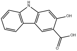 2-ヒドロキシ-9H-カルバゾール-3-カルボン酸 化学構造式