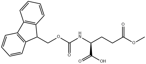 N-(9H-フルオレン-9-イルメトキシカルボニル)-L-グルタミン酸5-メチル 化学構造式