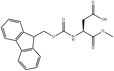 FMOC-L-天冬氨酸-1-甲酯,145038-52-4,结构式