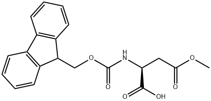 Fmoc-L-Aspartic acid 4-methyl ester 化学構造式