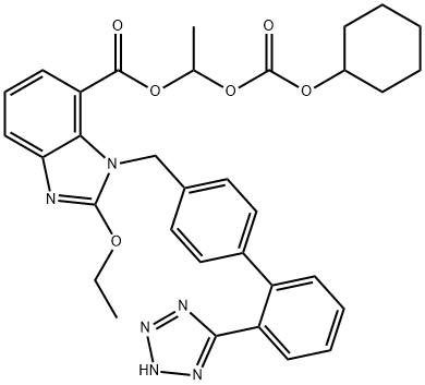 坎地沙坦酯 结构式