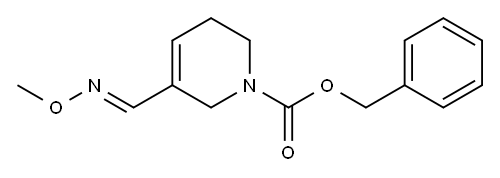 1(2H)-Pyridinecarboxylic acid, 3,6-dihydro-5-((methoxyimino)methyl)-,  phenylmethyl ester, (E)- Structure