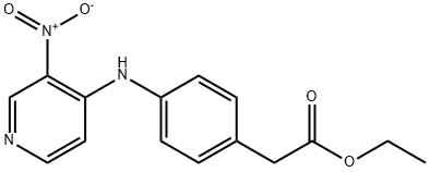ETHYL 4-(3-NITROPYRIDIN-4-YLAMINO)BENZOATE 化学構造式