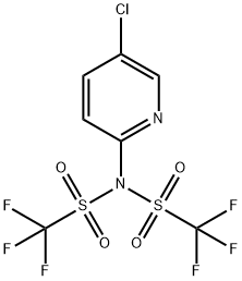 2-[N,正双(三氟甲烷烷磺酰)氨基]-5-氯吡啶 结构式