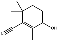 3-Hydroxy-2,6,6-triMethyl-1-cyclohexene-1-carbonitrile 结构式