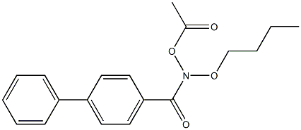 N-(Acetyloxy)-N-butoxy-(1,1'-biphenyl)-4-carboxamide Struktur