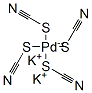dipotassium tetrakis(thiocyanato-S)palladate(2-) Structure