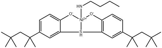 2,2'-Thiobis(4-tert-octylphenolato)-n-butylamine nickel(II) Struktur