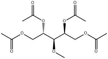 L-Arabinitol, 3-O-methyl-, tetraacetate Struktur