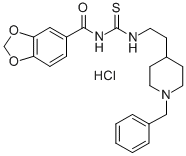 1,3-벤조디옥솔-5-카르복사미드,N-(((2-(1-(페닐메틸)-4-피페리디닐)에틸)아미노)티옥소메틸)-,모노히드로클로라이드