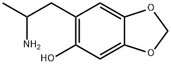 2-ヒドロキシ-4,5-(メチレンジオキシ)アンフェタミン 化学構造式