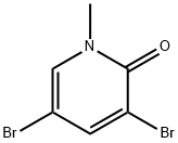 3,5-ジブロモ-1-メチル-2-ピリドン 化学構造式