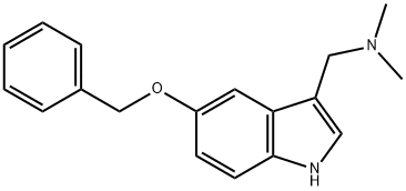 3-(ジメチルアミノメチル)-5-(ベンジルオキシ)-1H-インドール 化学構造式