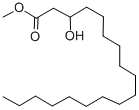 3‐ヒドロキシオクタデカン酸メチル 化学構造式