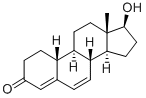 17-ヒドロキシエストラ-4,6-ジエン-3-オン 化学構造式