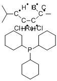 ジクロロ(p-シメン)トリシクロヘキシルホスフィンルテニウム(II), min. 97% 化学構造式