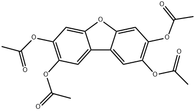 2,3,7,8-テトラアセトキシジベンゾフラン 化学構造式