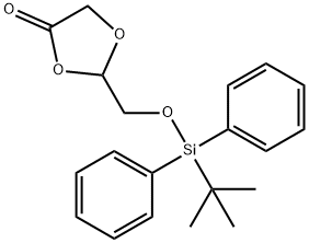 2-[(TERT-ブチルジフェニルシリルオキシ)メチル]-1,3-ジオキソラン-4-オン 化学構造式