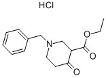 1-苄基-3-乙氧羰基-4-哌啶酮盐酸盐,1454-53-1,结构式