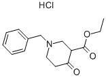 1-苄基-3-乙氧羰基-4-哌啶酮盐酸盐, 1454-53-1, 结构式