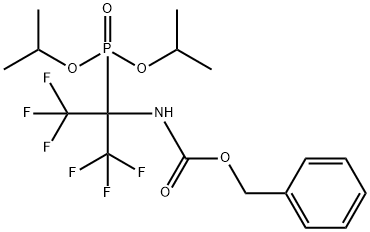 Carbamic acid, (1-(bis(1-methylethoxy)phosphinyl)-2,2,2-trifluoro-1-(t rifluoromethyl)ethyl)-,phenylmethyl ester Structure