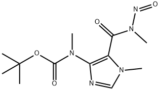 tert-butyloxycarbonyl-mononitrosamidocaffeidine Structure
