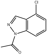 1-(4-クロロ-1H-インダゾール-1-イル)エタノン 化学構造式