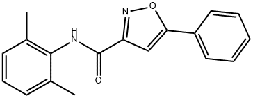 3-Isoxazolecarboxamide, N-(2,6-dimethylphenyl)-5-phenyl- Struktur