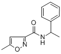3-Isoxazolecarboxamide, 5-methyl-N-(1-phenylethyl)-, (+-)- Structure