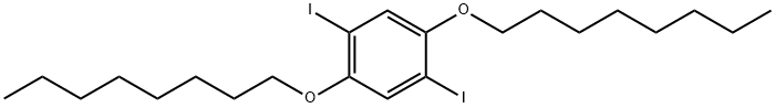 1,4-ジヨード-2,5-ジ(オクチルオキシ)ベンゼン 化学構造式