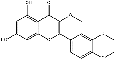 2-(3,4-DIMETHOXY-PHENYL)-5,7-DIHYDROXY-3-METHOXY-CHROMEN-4-ONE,14549-84-9,结构式