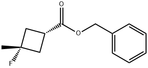 trans-benzyl 3-fluoro-3-methylcyclobutanecarboxylate Structure