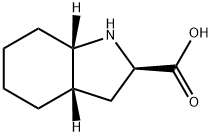 (2R,3aS,7aS)-Octahydro-1H-indole-2-carboxylic acid Structure